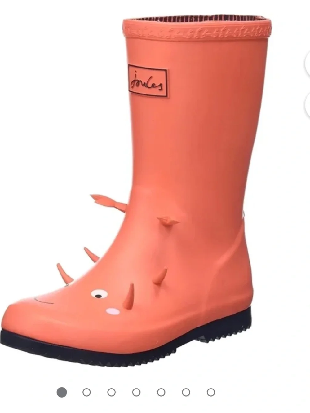 Joules Boy's Rain Boot Crab Size 13 Orange Unisex